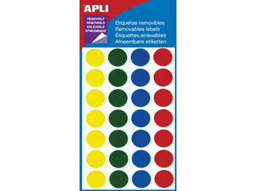 Apli Verwijderbare Etiketten Cirkel Ø15mm (b x h), 112 Stuks