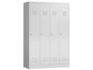 garderobekast,HxBxD 1800x1185x500mm,4vak,vak B 295mm,klink,sokkel - 1
