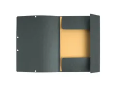 Elastomap 3 kleppen glanskarton 355gm² A4-Grijs