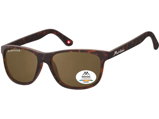 Zonnebril Montana met bruin gepolariseerd glas mat turtle
