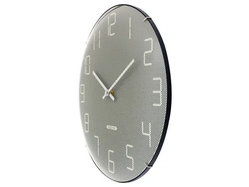 Wandklok Nextime dia 35cm bolvormig glas grijs kunststof Shade