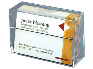 Visitekaartbox Sigel VA110 voor 100 kaarten 86x56mm acryl glashelder - 1