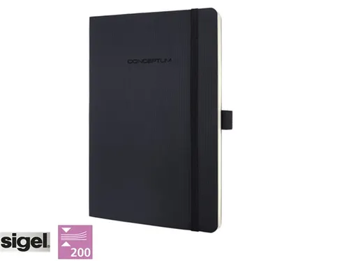 Notitieboek Conceptum A5 lijn CO321 softcover zwart