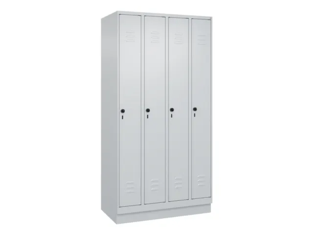 locker,HxBxD 1950x1000x500mm,4vak,vak B 250mm,draaigrendel,sokkel