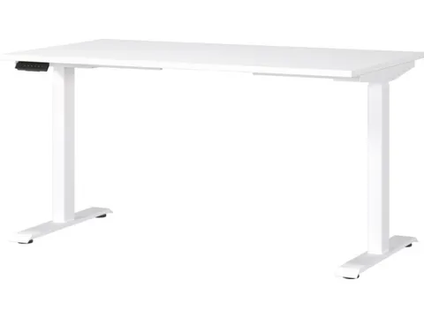 Elektrisch ihv bureau,HxBxD 720-1200x1400x800mm,blad wit,T-voet wit