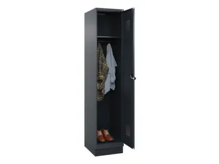 locker,HxBxD 1950x400x500mm,1vak,vak B 400mm,draaigrendel,sokkel - 1