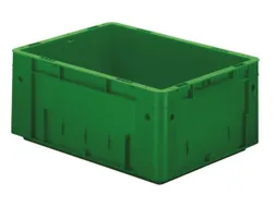 Euronorm Stapelkrat 175x400x300mm 14.5l Wanden/Bodem Gesloten Groen