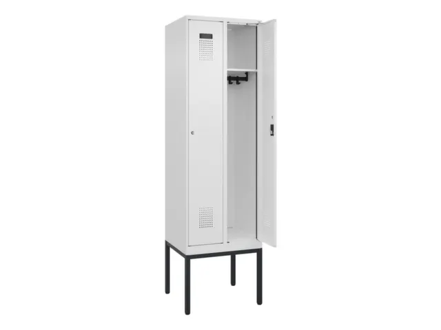 locker,HxBxD 2120x600x500mm,2vak,vak B 300mm,cil.-slot,voetonderstel