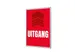 Cadre clipsable A1 Set complet Impression "UITGANG" Rouge