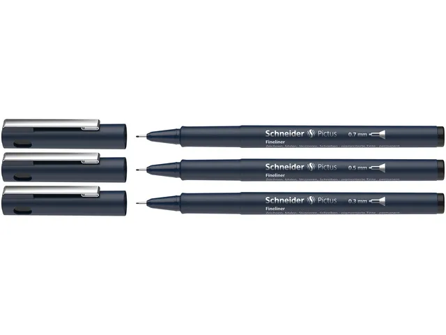 Fineliner Schneider Pictus étui 3 pièces