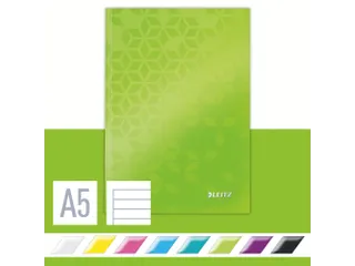 Notitieboek Leitz WOW A5 lijn groen - 2