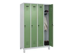locker,HxBxD 1950x1200x500mm,4vak,vak B 300mm,draaigrendel,voeten