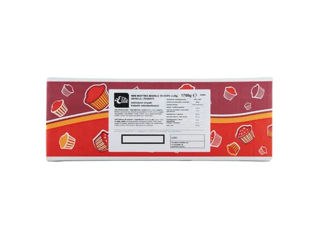 Muffins Elite mini marble 70 stuks