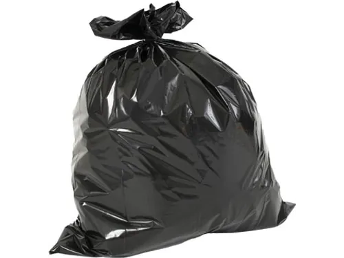 Vuilniszak 20 micron 60x80x0.02 cm 60L Zwart HDPE 20x20 rol