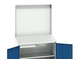 lessenaarkast achterwand 2000x1050x550mm 2 legbord/1lade RAL5010