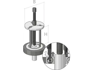 GEDORE 1.92/1 Kogellagertrekker PLUS,maat 1 - 7