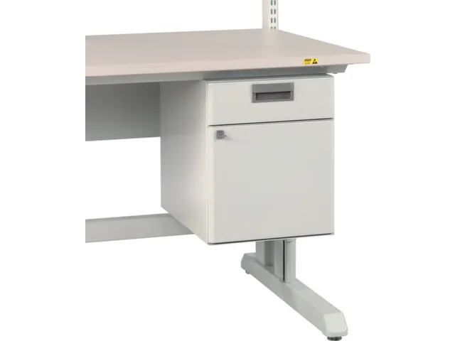 laden-onderbouw,v. montagetafel,HxBxD 470x350x470mm,staal,RAL7035,lade