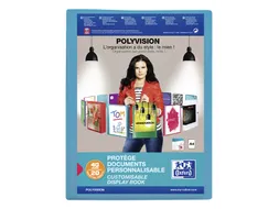 Showalbum Oxford Polyvision A4 20 Tassen PP blauw