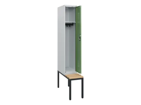 locker met bank,HxBxD 1950x300x815mm,1vak,vak B 300mm,cilinderslot