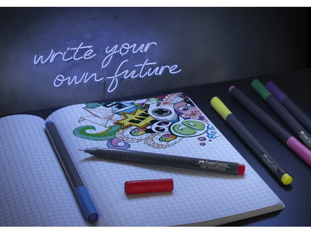 fineliner Faber Castell GRIP 0.4mm etui a 10 stuks assorti