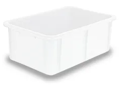 Stapelbak Pe Hxlxb 215X600X400Mm Inhoud 40L Naturel Wit