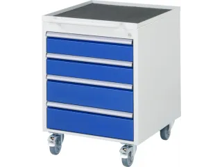 mobiel ladeblok HxBxD 745x580x650mm 4laden romp RAL7035 front RAL5010 - 1