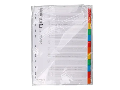 tabbladen A4 karton en PP 11-gaats 12 tabs