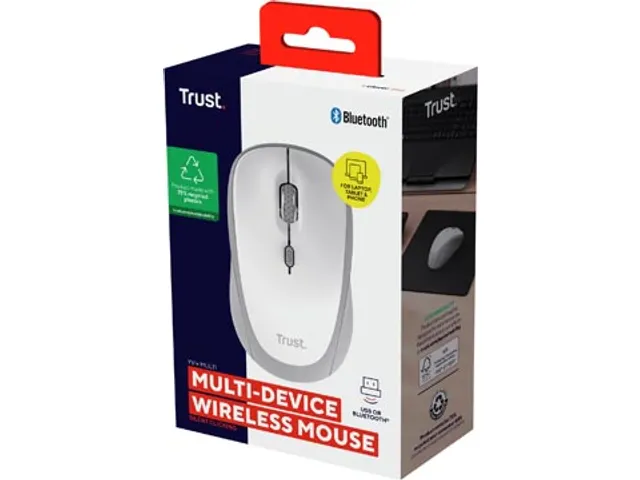 Trust Yvi+ Compacte draadloze muis Wit