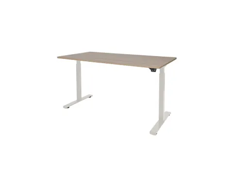 Dextro Basic Zit-sta Bureau Elektrisch 180x90 Hav/kers 25mm Wit