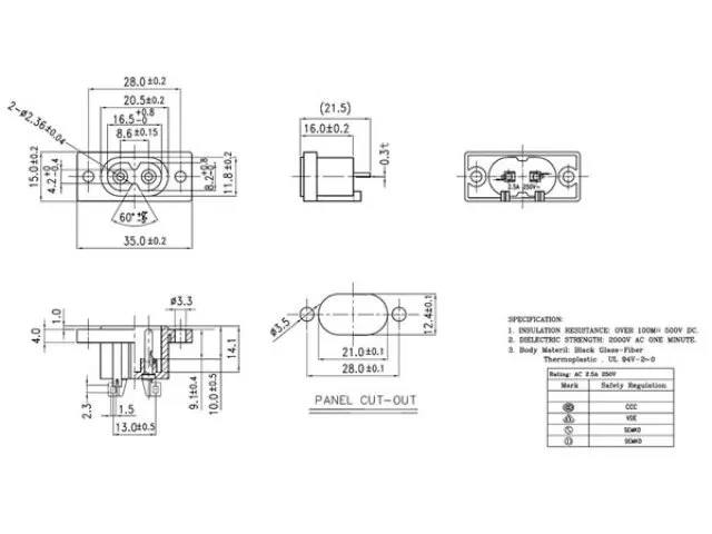 Bipolaire Mannelijke Netaansluiting