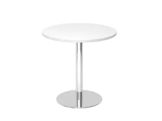 vergadertafel,HxØ 745x800mm,rond,schotelvoet chroom,ronde buis - 1