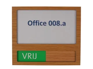 Premium Deurbord Houtlook met schuif Vrij Bezet Groen Rood 150x130mm - 1