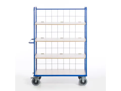 etagewagen,draagverm. 600kg,4etage(s),laadvl. LxB 1200x740mm,houtetage