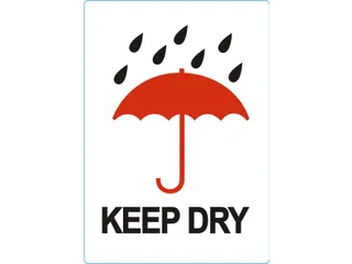 Waarschuwingsetiket keep dry 74mmx105mm 500 stuks - 1