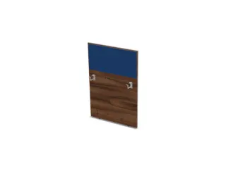 baliepaneel bureau aanbouw rechts NP-tiepolo nut BN6016-blauw 800mm - 1