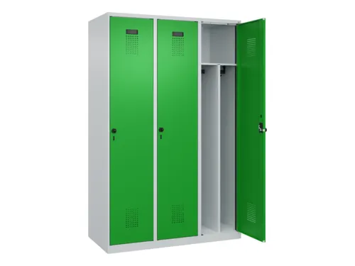 locker voor scheiding van kleding,HxBxD 1850x1200x500mm,3vak