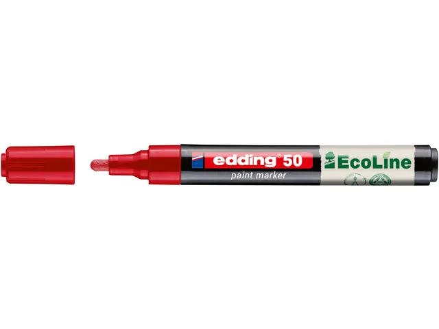 Paintmarker edding 50 EcoLine op waterbasis 2-3mm rood