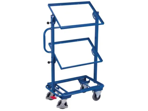 Bijzetwagen Eurobakken 200kg Open 820x455mm 3 Etages Neigbaar Ral5010