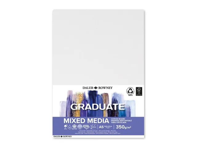 Canvasboard Daler Rowney Graduate A5 wit