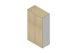 Kantoorkast,3Xhouten Vloer,4Ordnerhoogte,Romp Aluminium,Front Eiken