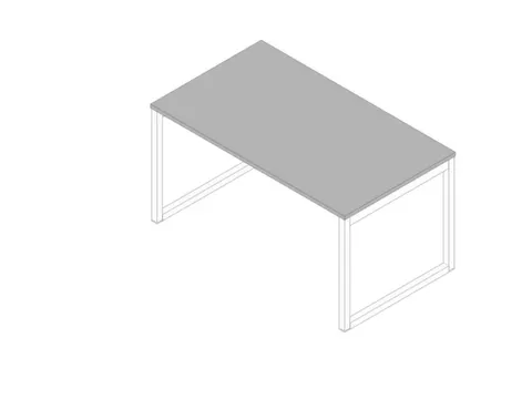 bureau,HxBxD 730x1400x800mm,blad grijs,sledeframe wit