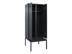 locker met bank,voor scheiding van kleding,HxBxD 2120x800x815mm,2vak