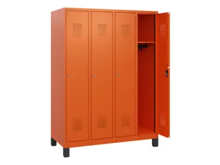 schoollocker,HxBxD 1630x1200x500mm,4vak,vak B 300mm,cil.-slot,voeten - 1