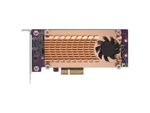QNAP QM2-2S-220A, PCIe, M.2, PCIe 2.0, Goud, M.2 22110/2280