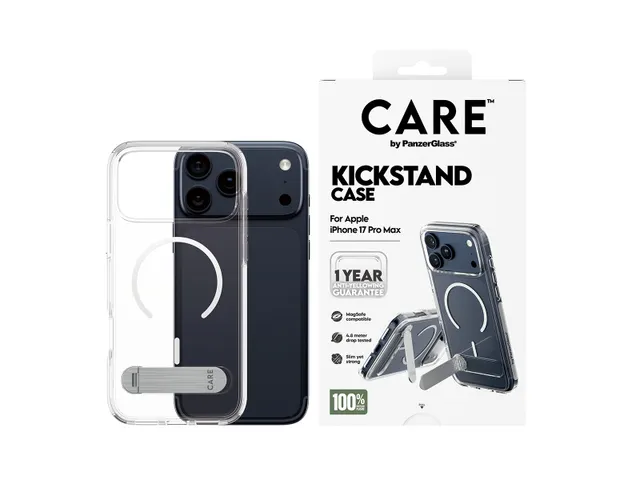 PanzerGlass CARE by Kickstand Case Transparent w. MagSafe iPhone