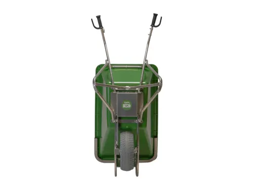 Elektrische kruiwagen,160l,HxBxD 800x680x1600mm,PP-bak,groen,aluminium