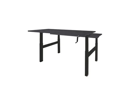 Dextro Slinger Duo zit/sta Bureau 180x80 houtprint schaduw 25mm zwart