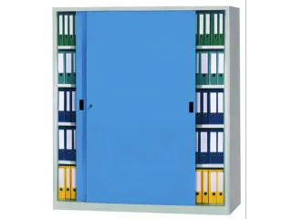 schuifdeurkast,HxBxD 1950x2000x500mm,RAL7035,front RAL7016 - 1