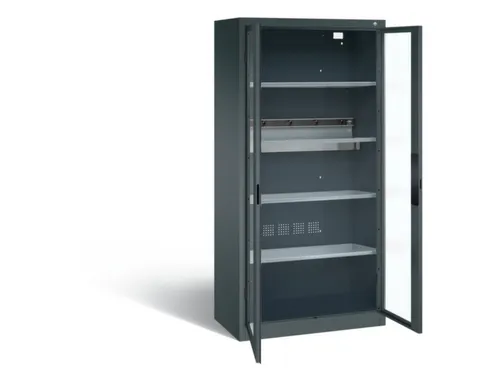 acculaadkast 1950x930x500mm 5stekkerdozen 230V cil.-slot front RAL7016