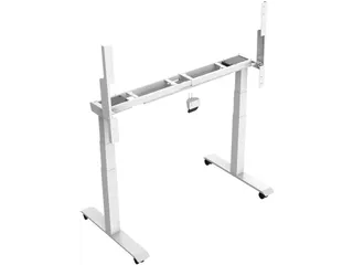 Elektrisch Verstelbaar Verrijdbaar Zit Sta Bureau Frame Wit 110-190cm - 1